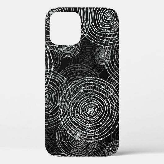 白黒の継ぎ目のない丸い形 Case-Mate iPhoneケース (裏面)