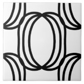 白黒の継ぎ目のない装飾用セラミックタイル タイル (正面)