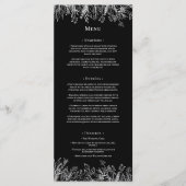 白黒の緑結婚のフラット メニュー (正面)