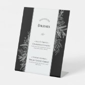 白黒の緑結婚の名物 台座サイン (正面)