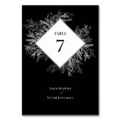 白黒の緑結婚色 テーブルナンバー (裏面)