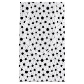 白黒の線とドットの抽象芸術パターン スモールペーパーバッグ (正面)