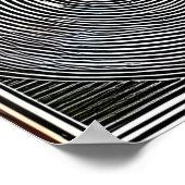 白黒の線と円 ポスター (角)