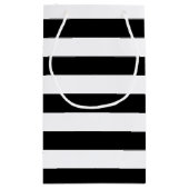 白黒の線のパタストライプーン スモールペーパーバッグ (裏面)