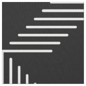 白黒の線の幾何学的パターン ファブリック (クローズアップ)