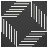 白黒の線の幾何学的パターン ファブリック (見本)