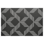 白黒の線の幾何学的パターン ファブリック (ファットクウォーター)