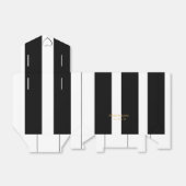 白黒の編集可能ストライプ結婚式の引き出物ボックス フェイバーボックス (折り畳みなし)