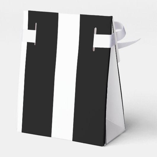 白黒の編集可能ストライプ結婚式の引き出物ボックス フェイバーボックス (裏面サイド)