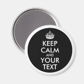 白黒の縁ど静保かなテキスト マグネット (正面/裏面)