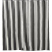 白黒の縦ストライプののストライプ シャワーカーテン (正面)