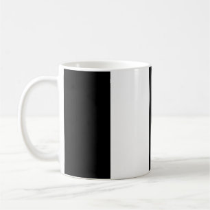 白黒の縦ストライプの線 コーヒーマグカップ