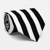 白黒の縦ストライプ列 ネクタイ (ロール)