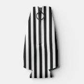 白黒の縦ストライプ列 ボトルクーラー (裏面)