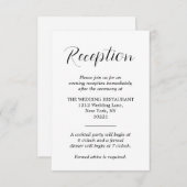 白黒の縦型フォーマル披露宴 エンクロージャーカード (正面/裏面)