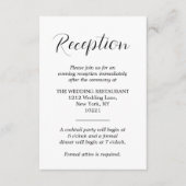 白黒の縦型フォーマル披露宴 エンクロージャーカード (正面)