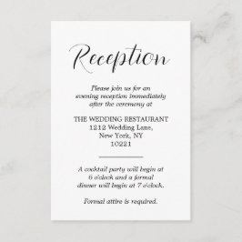 白黒の縦型フォーマル披露宴 エンクロージャーカード