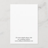 白黒の縦型フォーマル披露宴 エンクロージャーカード (裏面)