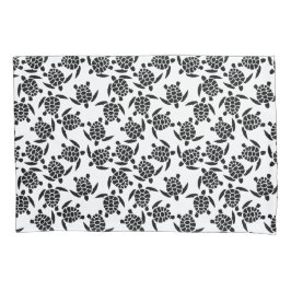 白黒の繰り返しモチーフ |ウミガメ模様 枕カバー