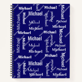 白黒の繰り返し名クラス ノートブック