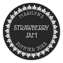 白黒の缶詰ラベルシール