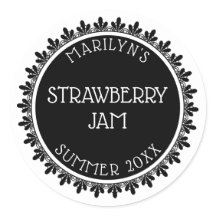 白黒の缶詰ラベルシール