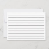 白黒の罫線 ノートカード (正面)
