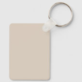 白黒の署名の名前モノグラムベージュ キーホルダー (裏面)