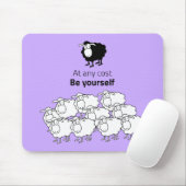 白黒の羊 マウスパッド (マウス)