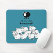 白黒の羊 マウスパッド (マウス)