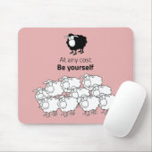 白黒の羊 マウスパッド (マウス)