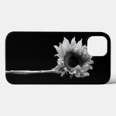 白黒の美しいひまわりポートレート Case-Mate iPhoneケース (裏面 (横))