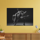 白黒の美しいバレエカップルのウォールアート キャンバスプリント (インサイチュ (リビング))