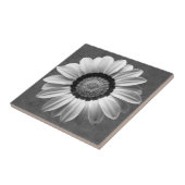 白黒の美しい花 タイル (側面)