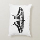 白黒の美しい蝶 アクセントクッション (裏面(縦))