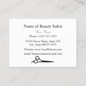 白黒の美容師男性へと女性 名刺 (裏面)