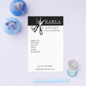 白黒の美容院のスパの美容師 チラシ (シングル)