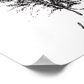 白黒の羽のポスター ポスター (角)