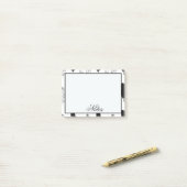 白黒の羽 ポストイット (デスク上)