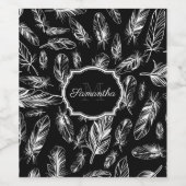 白黒の羽 ワインラベル (シングルラベル)