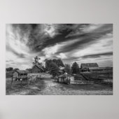 白黒の老人ファミリーファームのポスター ポスター (正面)