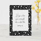 白黒の考え位置 カード (黄色い花)