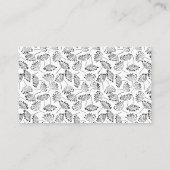 白黒の職業モダン名フローラ 名刺 (裏面)