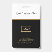 白黒の背景の写真 バッジ (裏面)