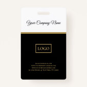 白黒の背景の写真 バッジ (裏面)