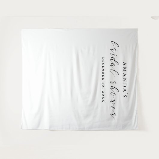 白黒の背景。 ブライズシャワーの背景 タペストリー (正面(横))