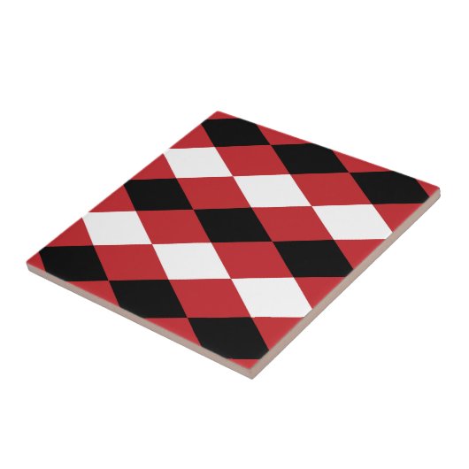 白黒の背景(赤) タイル (側面)