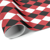 白黒の背景（赤） ラッピングペーパー (ロールコーナー)