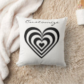 白黒の脈打つゼブラハートThunder_Cove クッション (ブランケット)