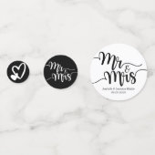 白黒の脚本ミセス・ハート結婚ズ コンフェッティ (正面)